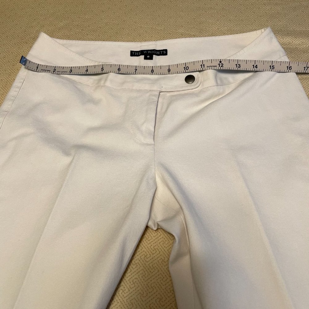The Wrights Women Ivory Capri Pants - Picture 3 of 5